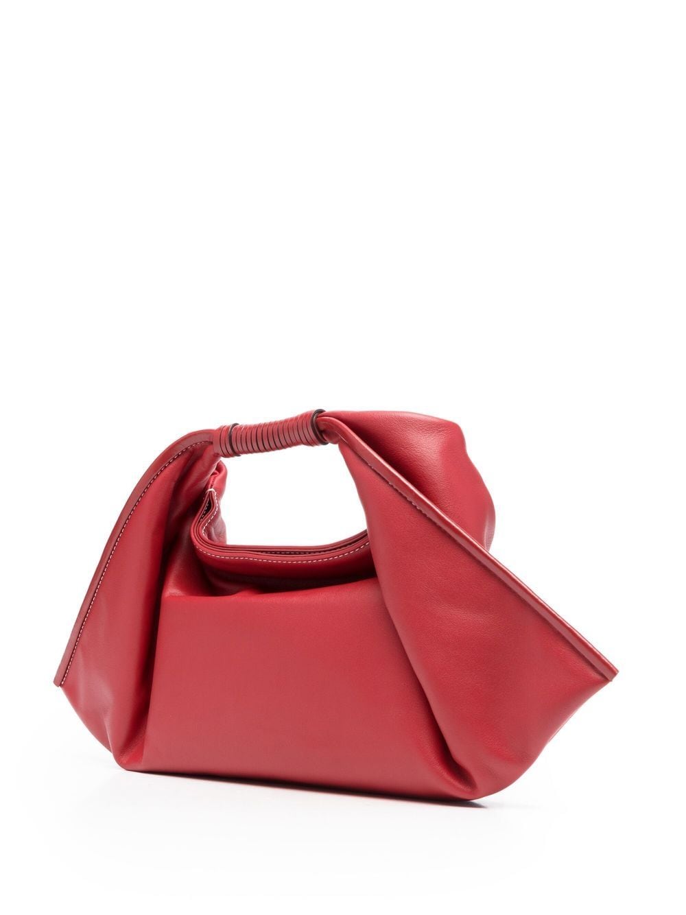 Shop Staud Jetson Leather Tote Bag In Rot