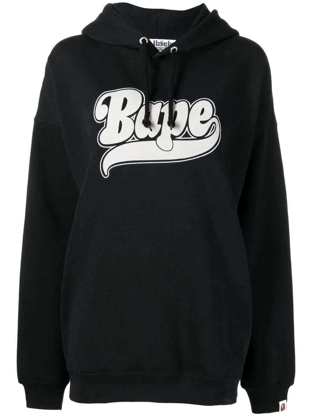 

A BATHING APE® logo-print hoodie - Black