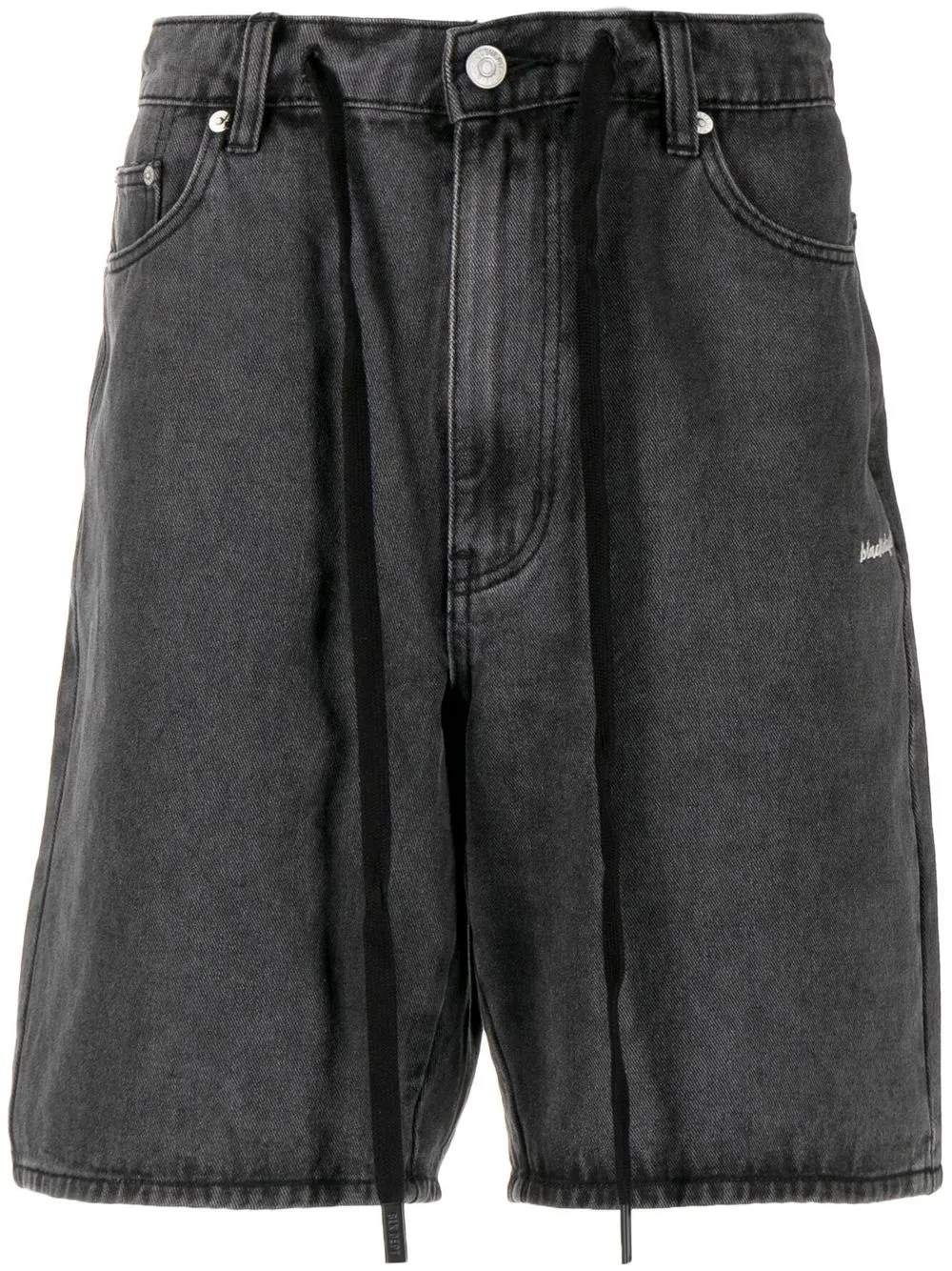 

CHOCOOLATE drawstring-fastening waistband denim shorts - Black