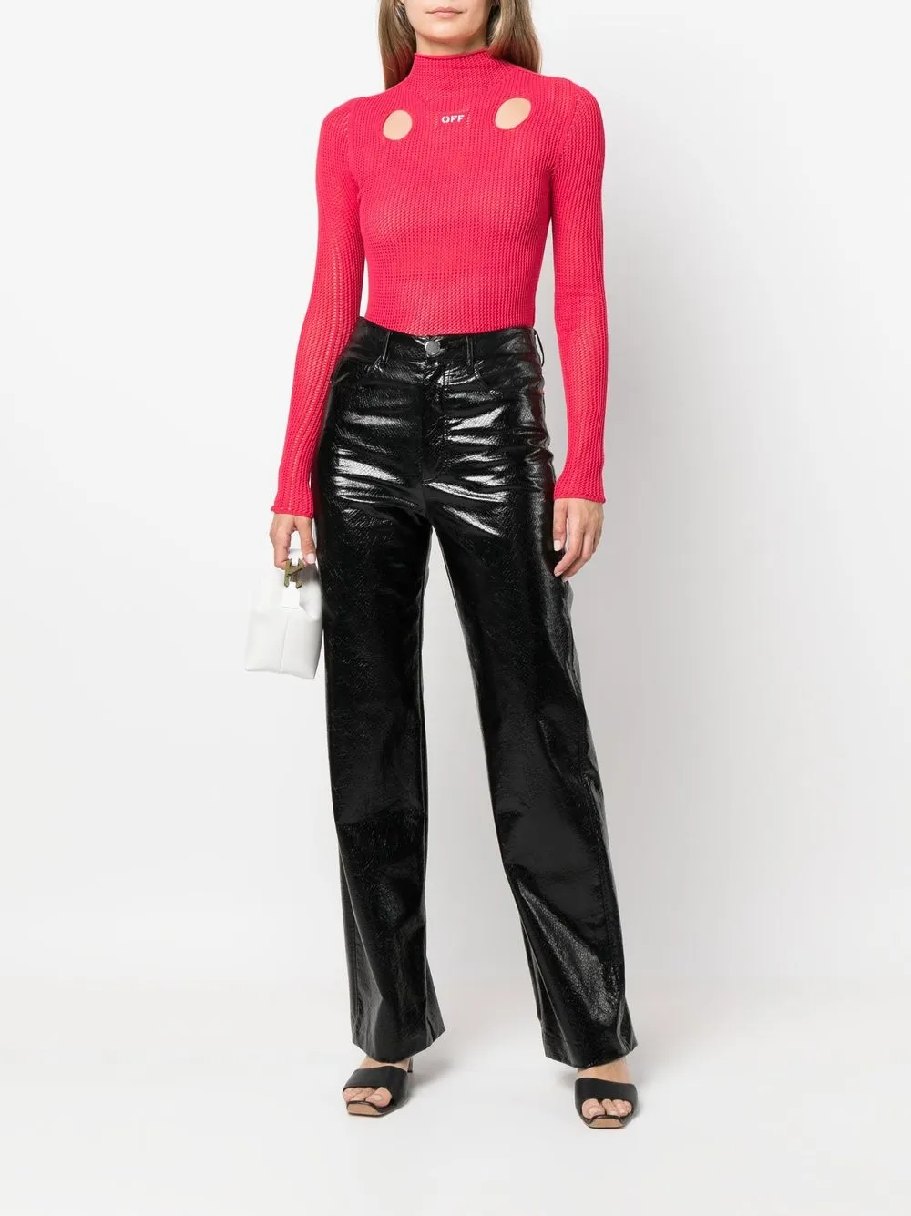 Off-White Gebreide top - Roze