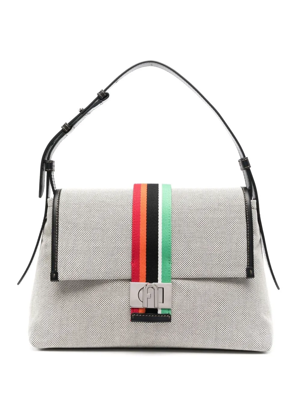 

Furla stripe-print tote bag - Neutrals