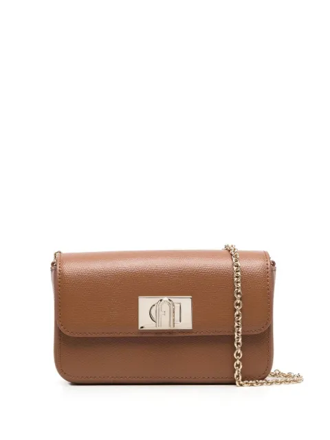 Furla logo-plaque satchel bag