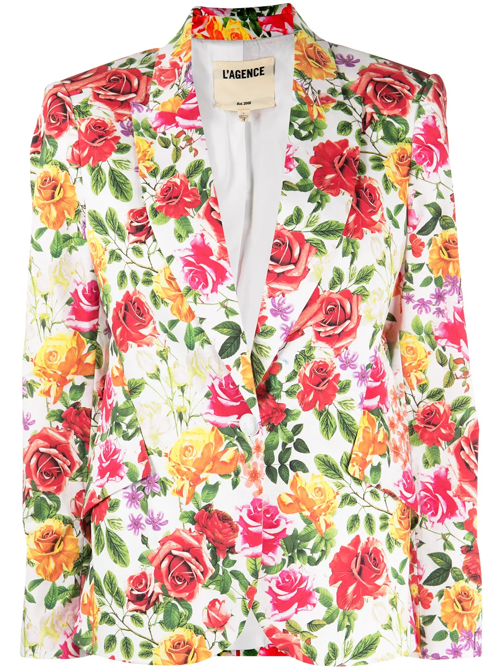 

L'Agence Chamberlain floral-print blazer - Pink