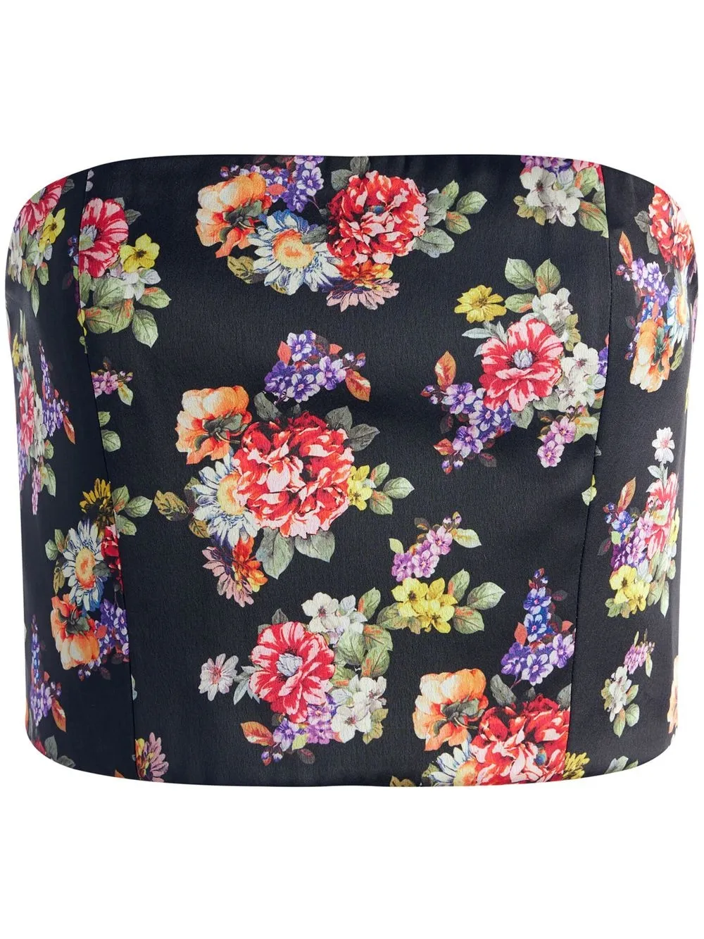 

Alice+Olivia top tipo bandeau con estampado floral - Negro