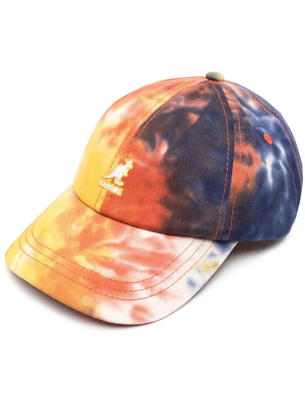 Kangol Logo-embroidered Tie-dye Cap In Multi