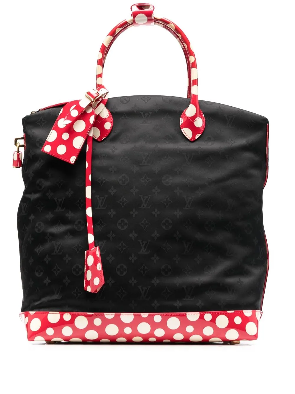 

Louis Vuitton x Yayoi Kusama 2012 pre-owned monogram polka dot Vertical Lockit MM tote - Black