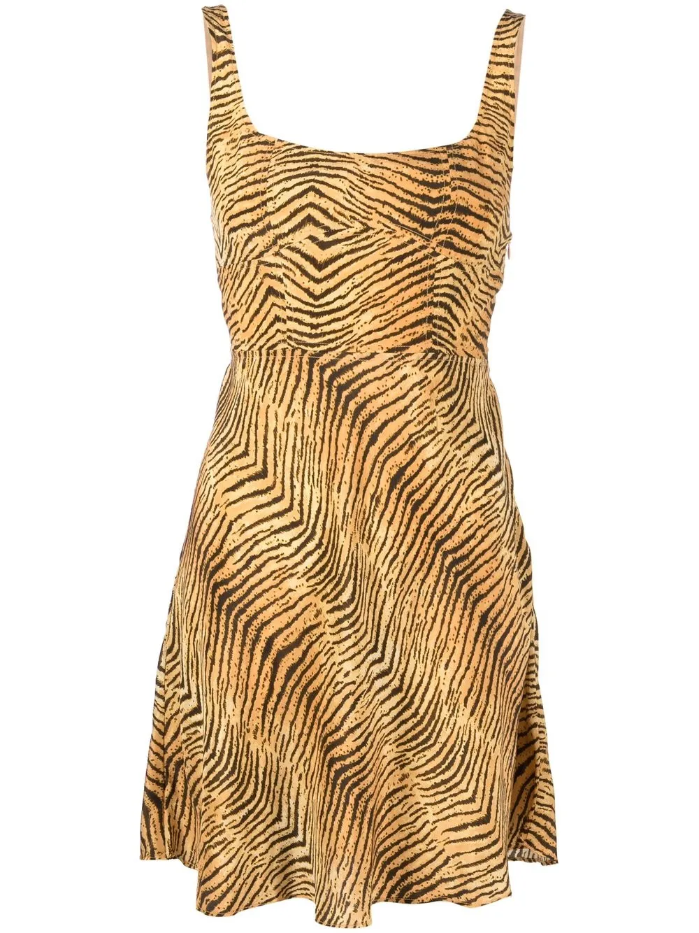 

Rixo Ronan tiger-print mini dress - Gold