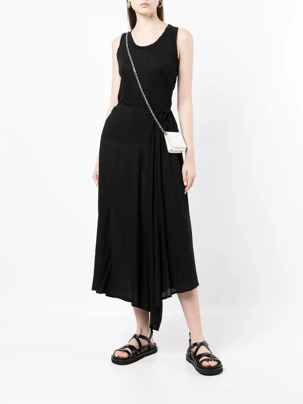 Yohji Yamamoto Tanktop met ronde hals - Zwart