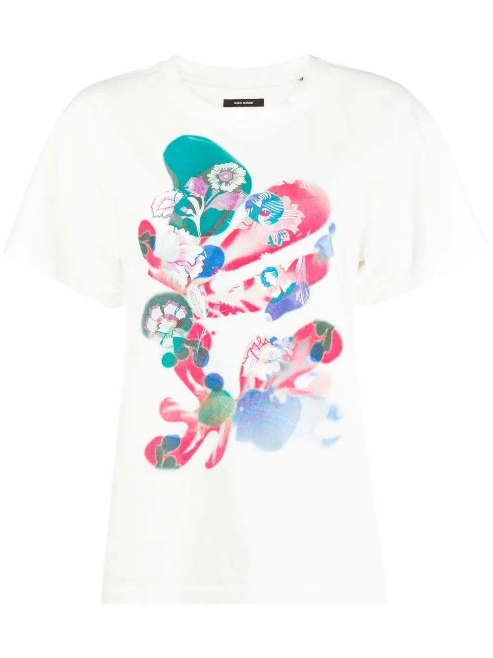 

Isabel Marant playera con estampado gráfico - Blanco