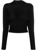 Saint Laurent cropped cowl-back top - Black