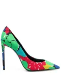 Saint Laurent 105mm Zoe floral-print pumps - Green