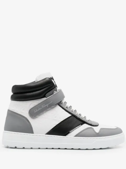 Ferragamo logo-print hi-top sneakers