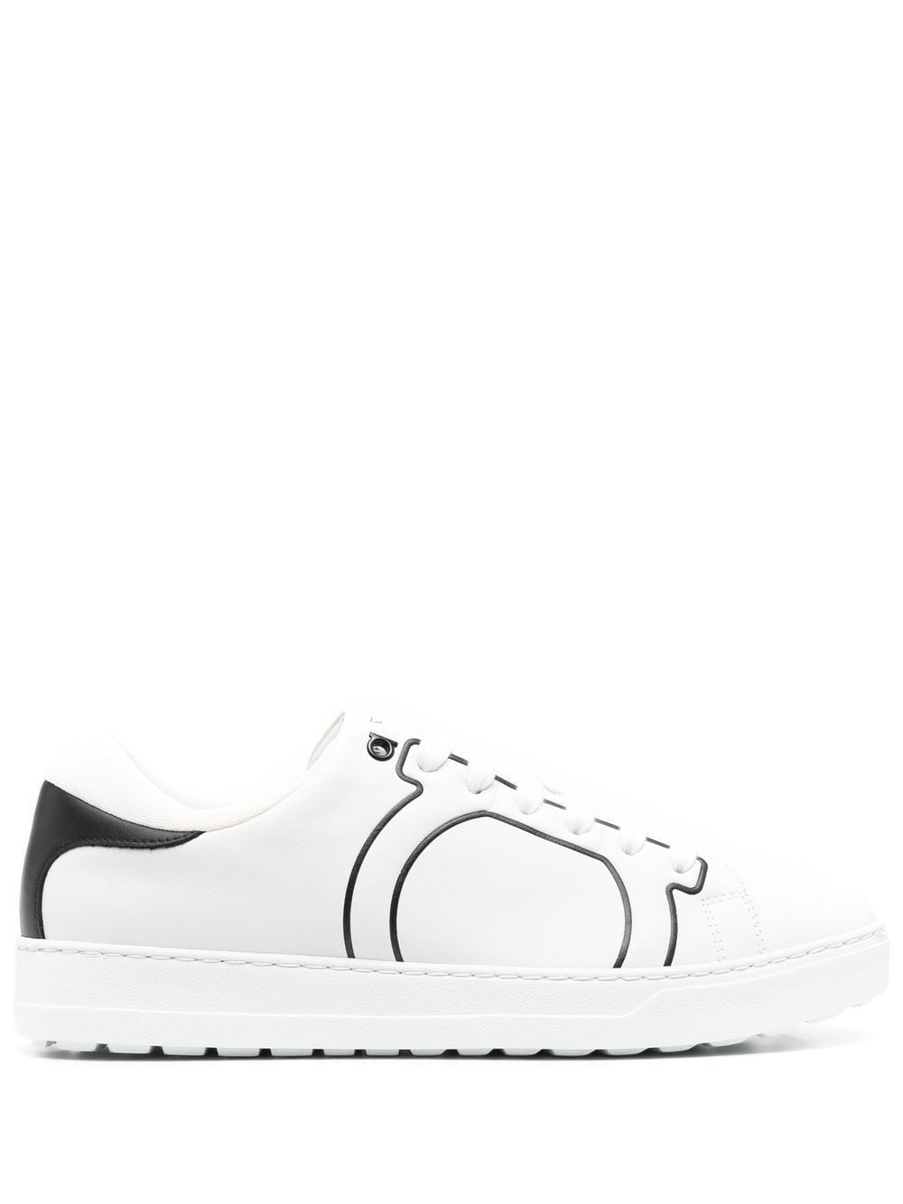 Ferragamo Low-top Lace-up Sneakers In White