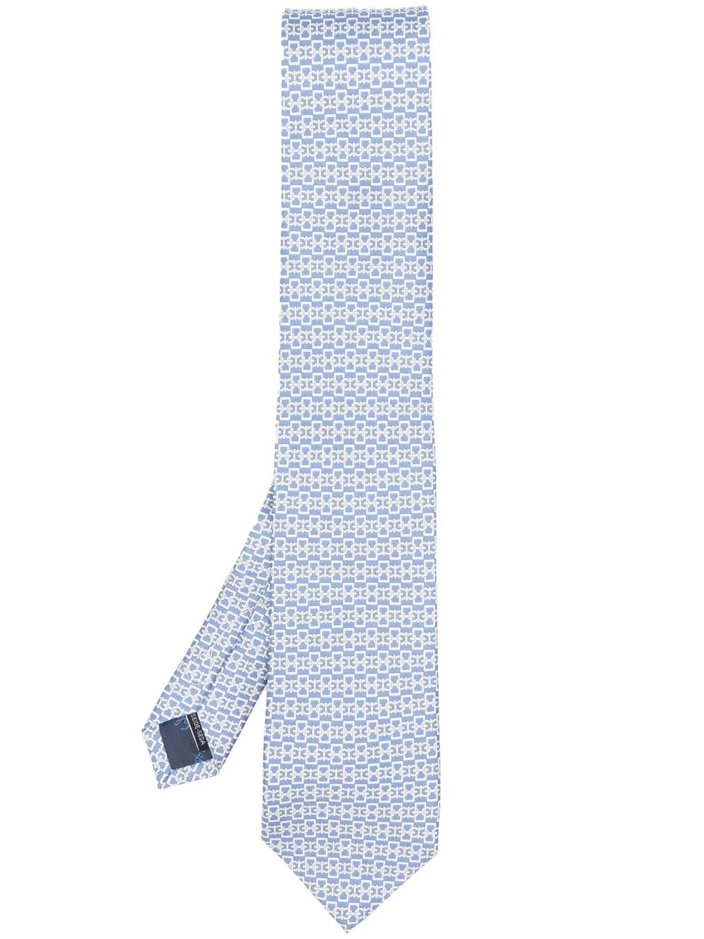 

Salvatore Ferragamo corbata de seda con motivo geométrico - Azul