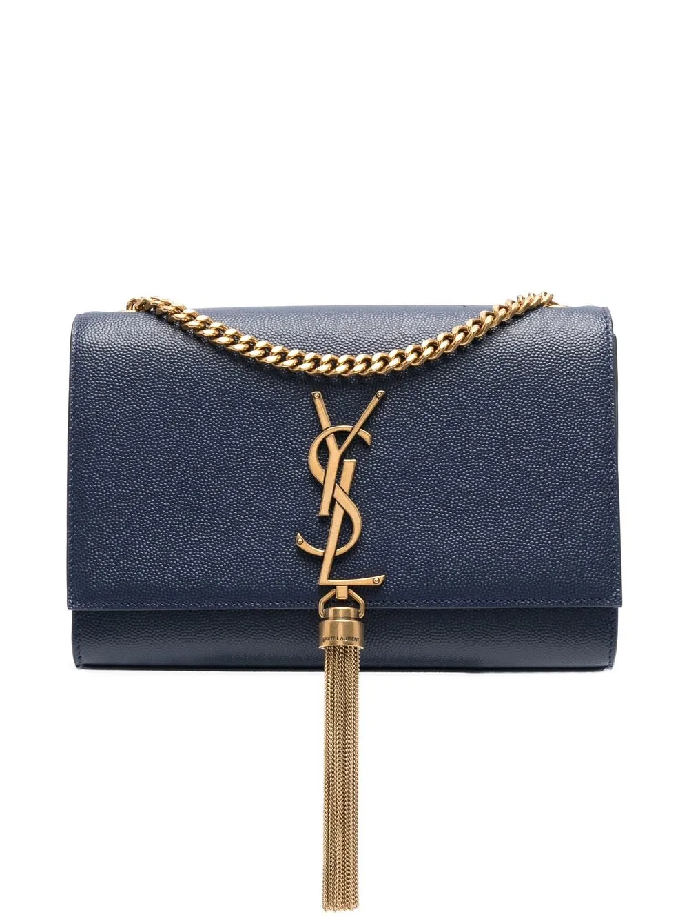 

Saint Laurent logo-plaque tote bag - Blue