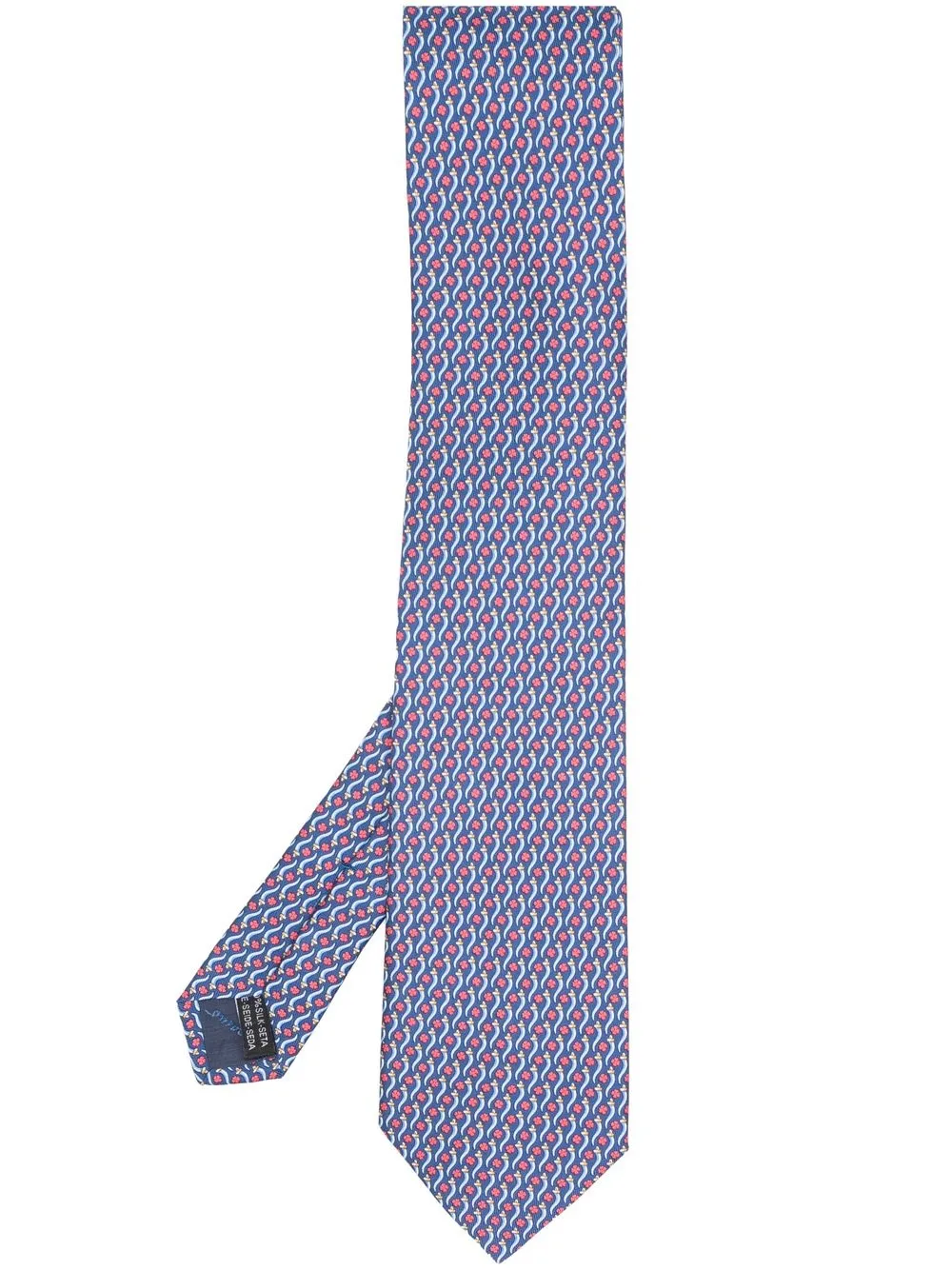 

Ferragamo dagger-motif silk tie - Blue