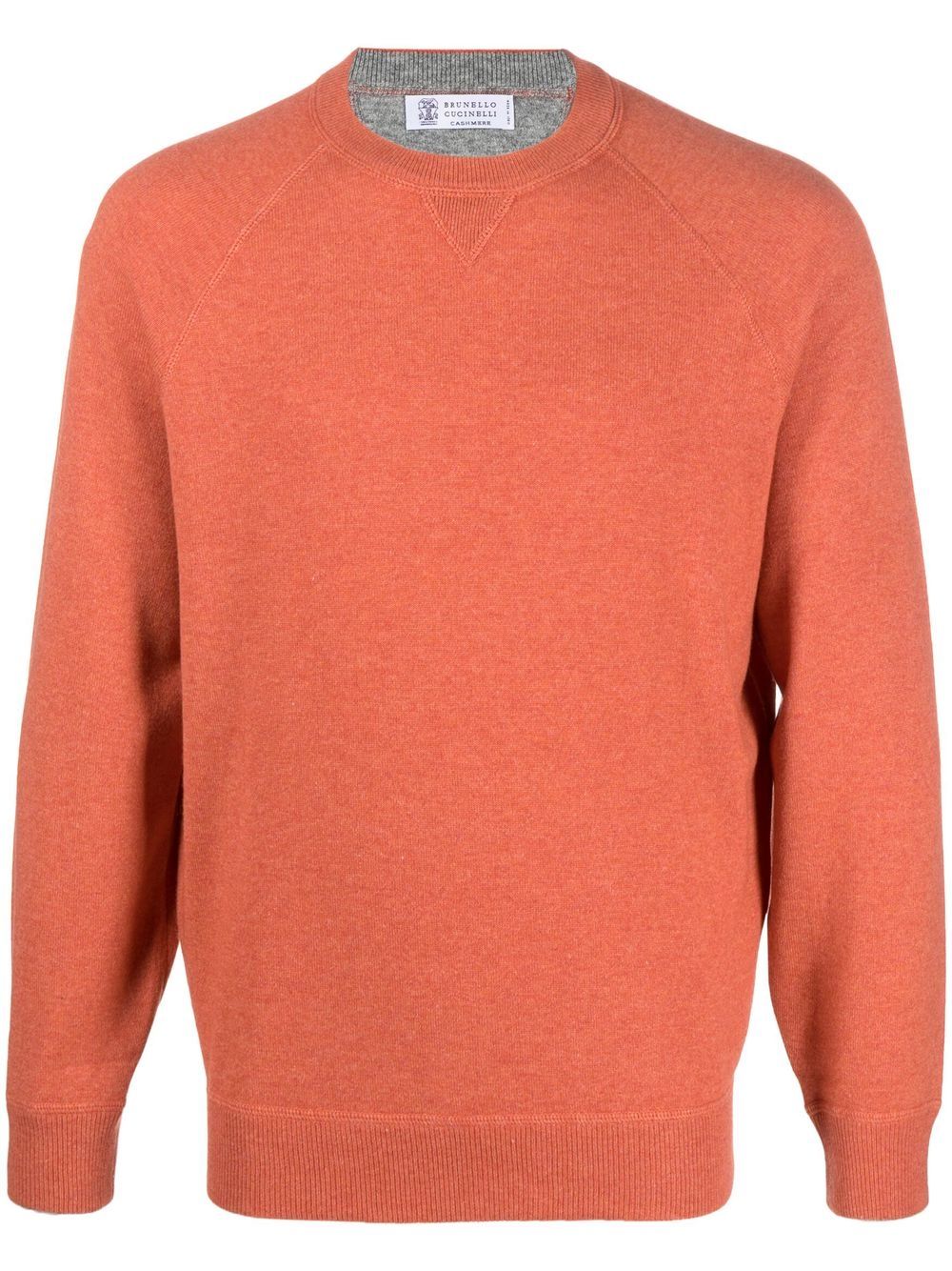 

Brunello Cucinelli fine-knit crew-neck jumper - Orange