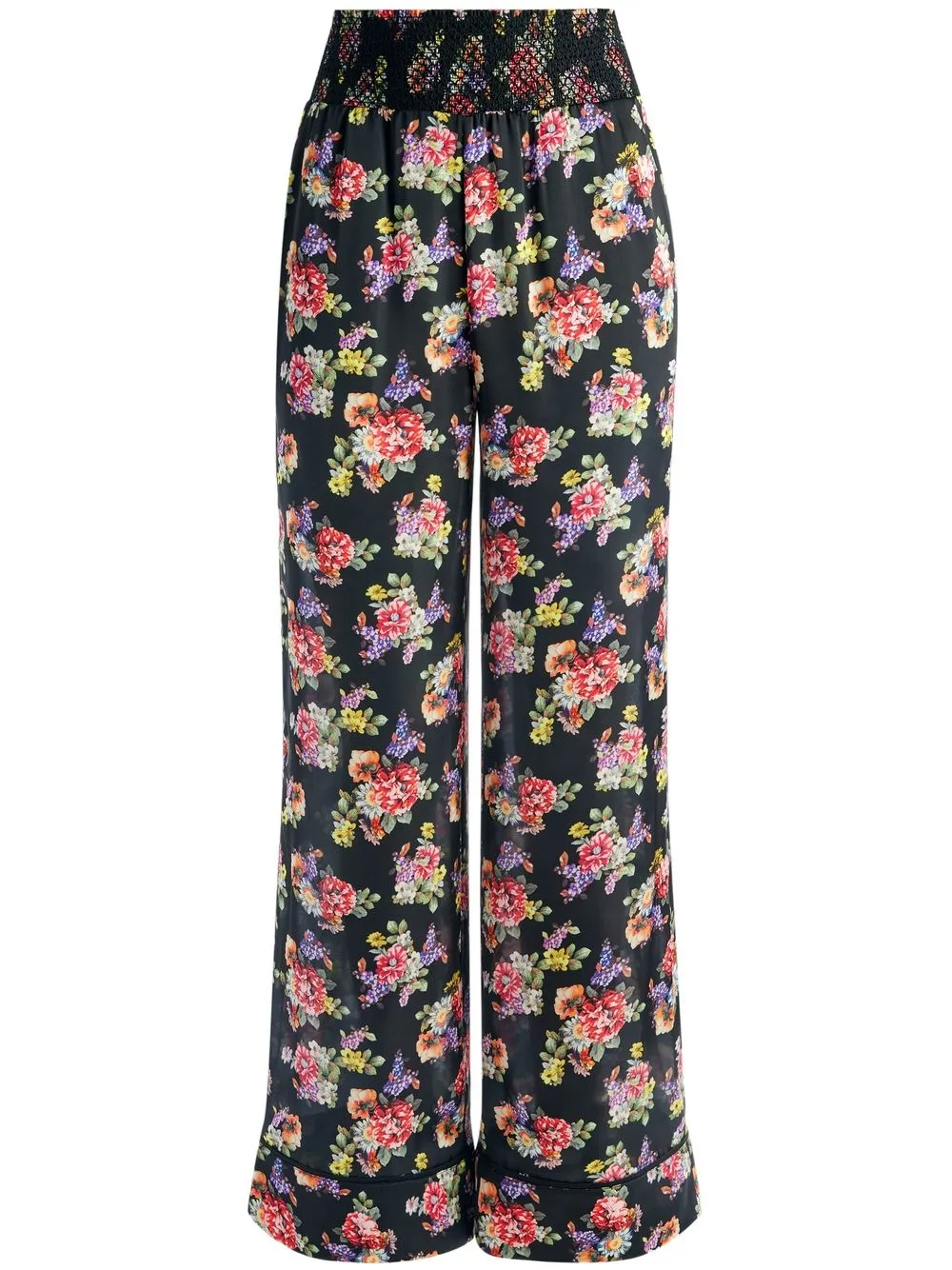 

Alice+Olivia pantalones anchos con estampado floral - Negro