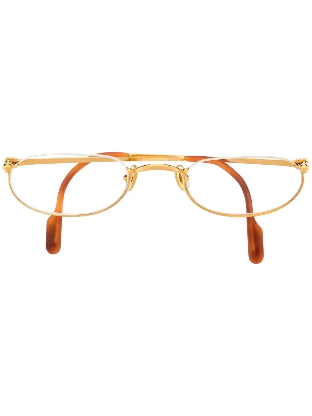 

Cartier 1990-2000s oval-shaped reading glasses - Brown