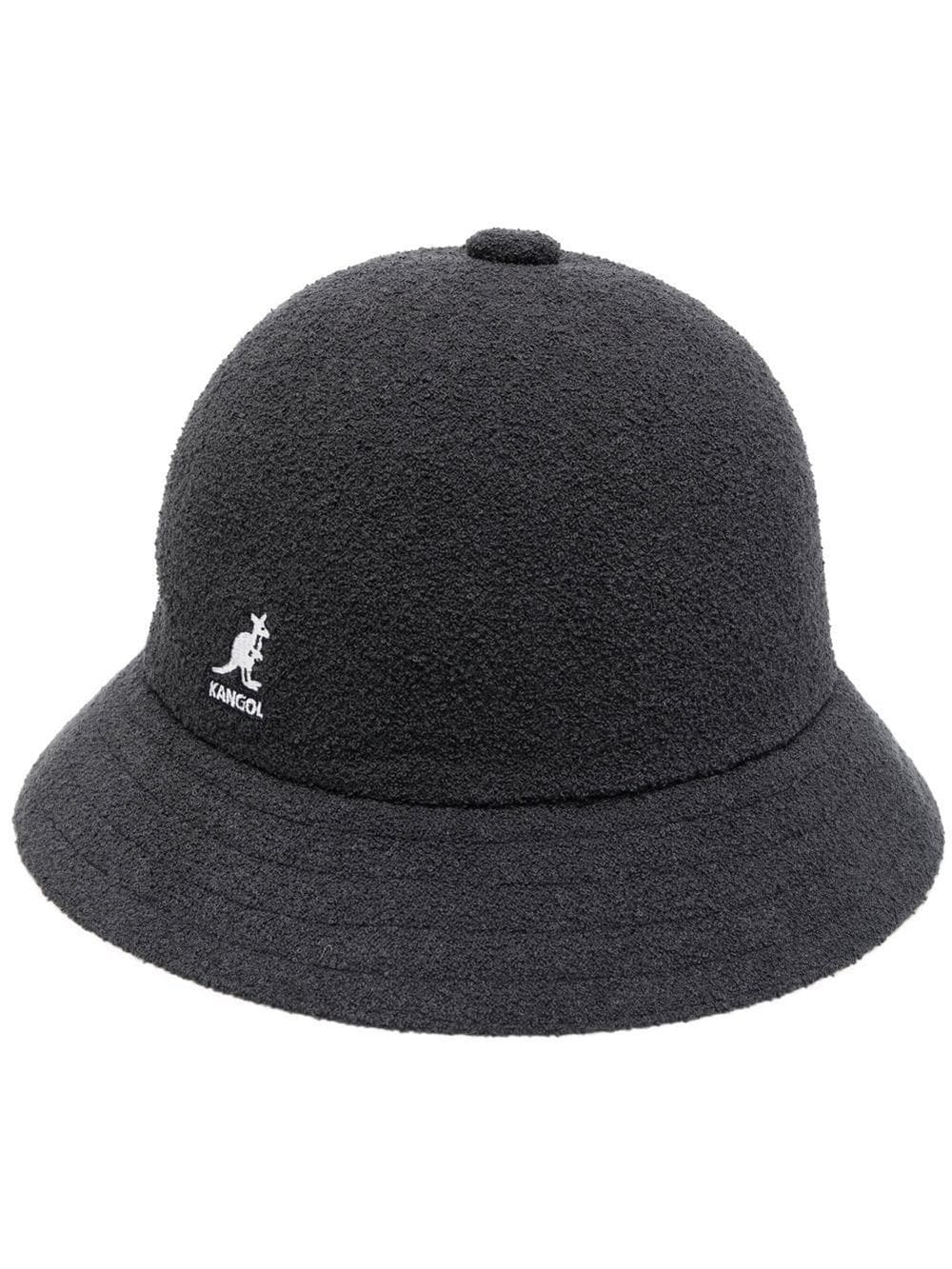 Kangol Embroidered-logo Bucket Hat In Black