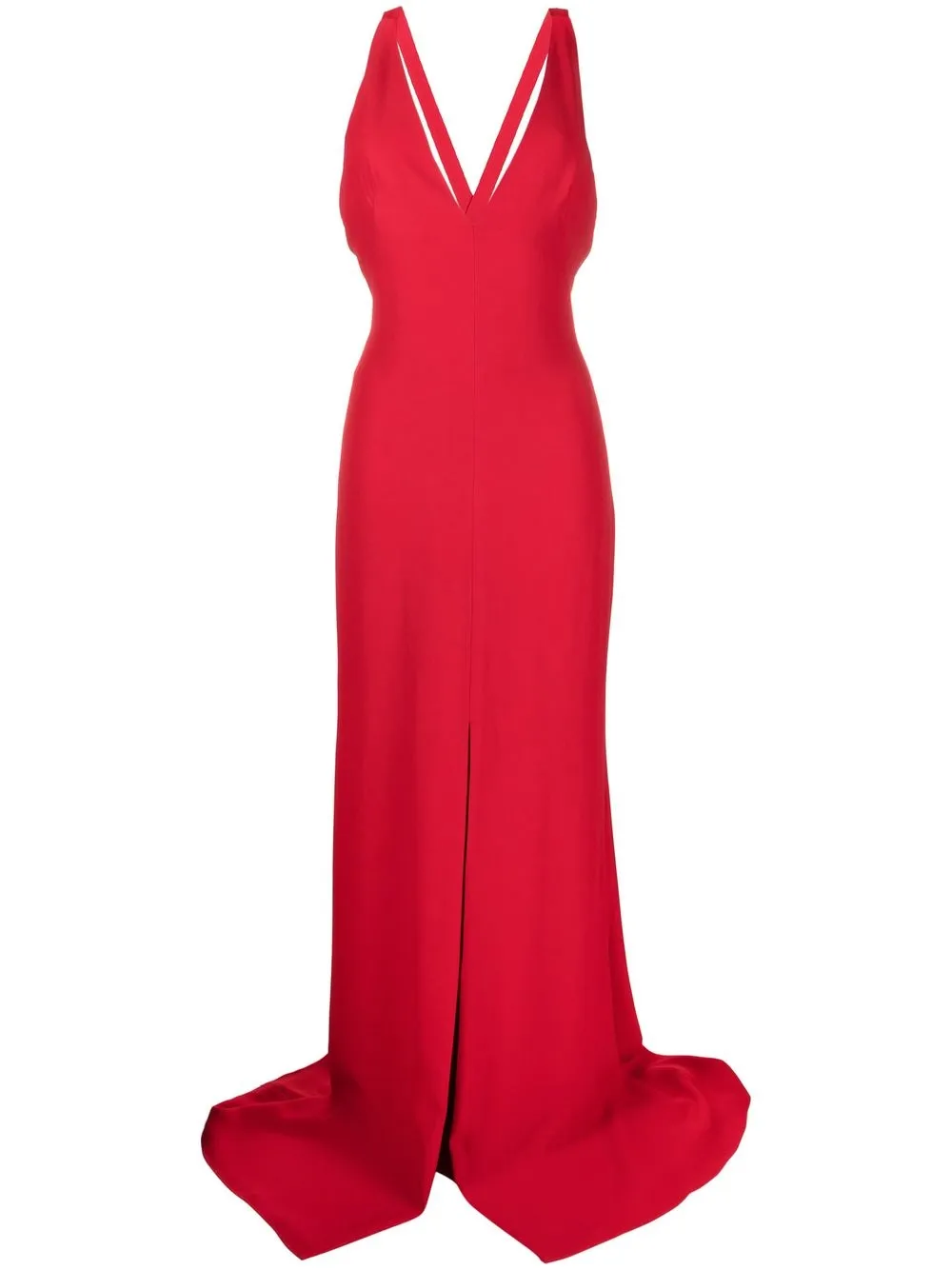 

Alexander McQueen vestido sin mangas con cuello en V - Rojo