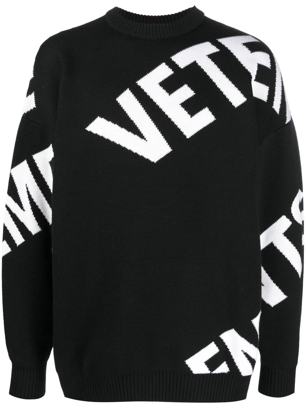 

VETEMENTS intarsia-logo jumper - Black