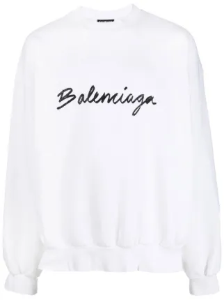 balenciaga printed cotton sweatshirt