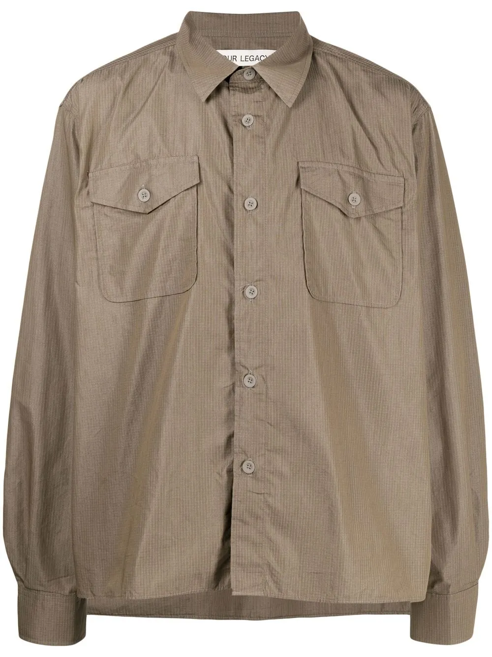 

OUR LEGACY cotton ripstop military shirt - Green