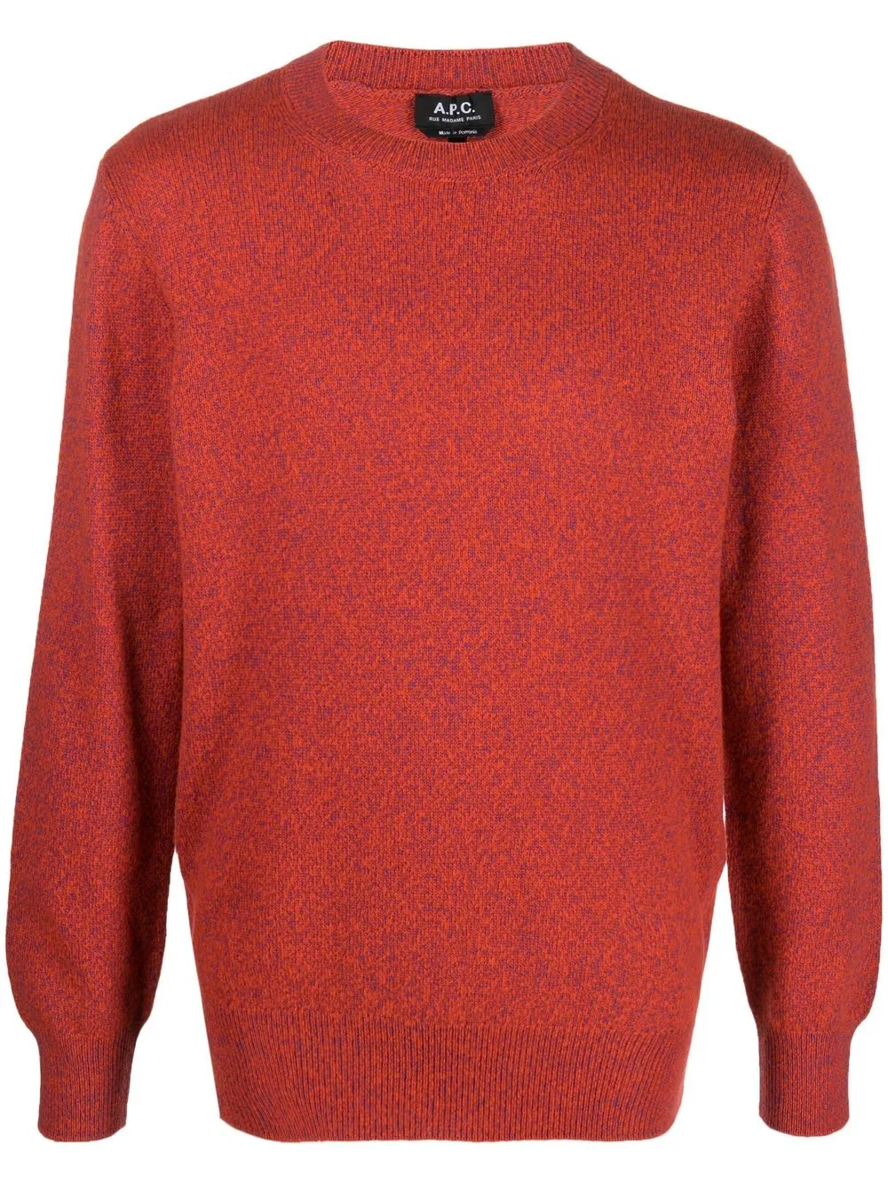 

A.P.C. crew-neck knitted jumper - Orange