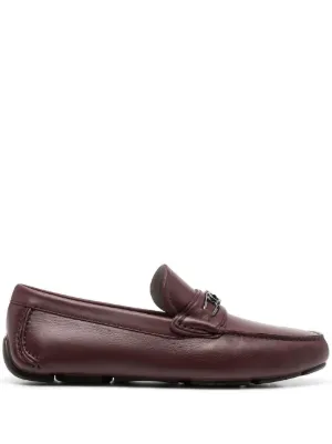 Ferragamo Gancini Moccasin Driver Shoes | Blue | FARFETCH