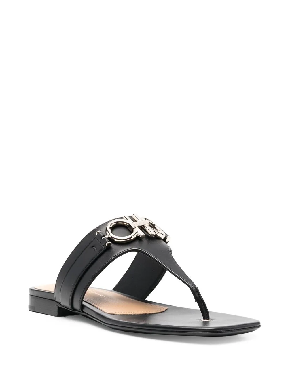 Ferragamo Sandalen met logoplakkaat - Zwart