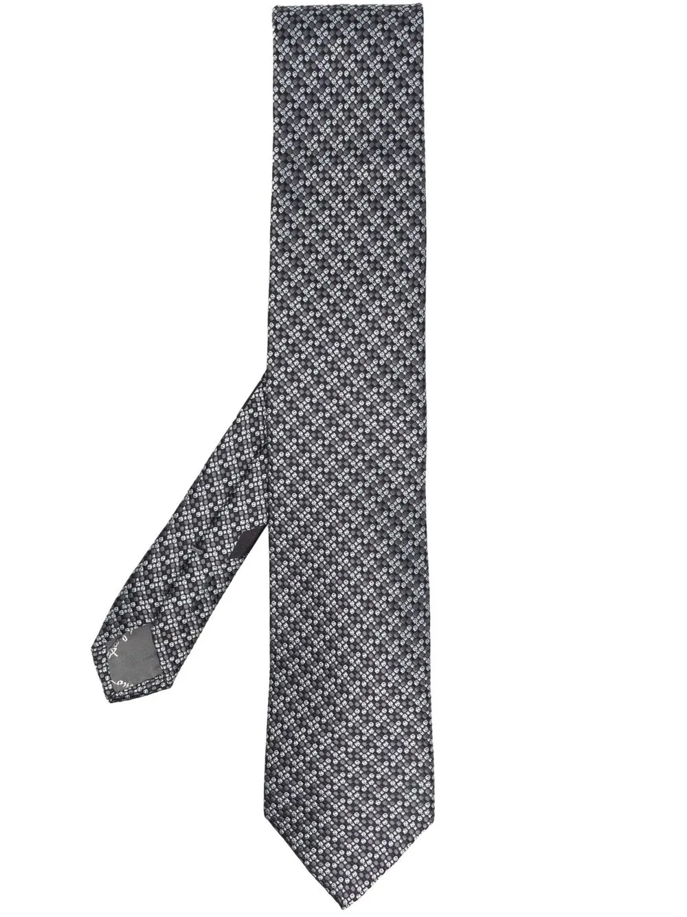 

Salvatore Ferragamo corbata de seda con motivo en jacquard - Azul