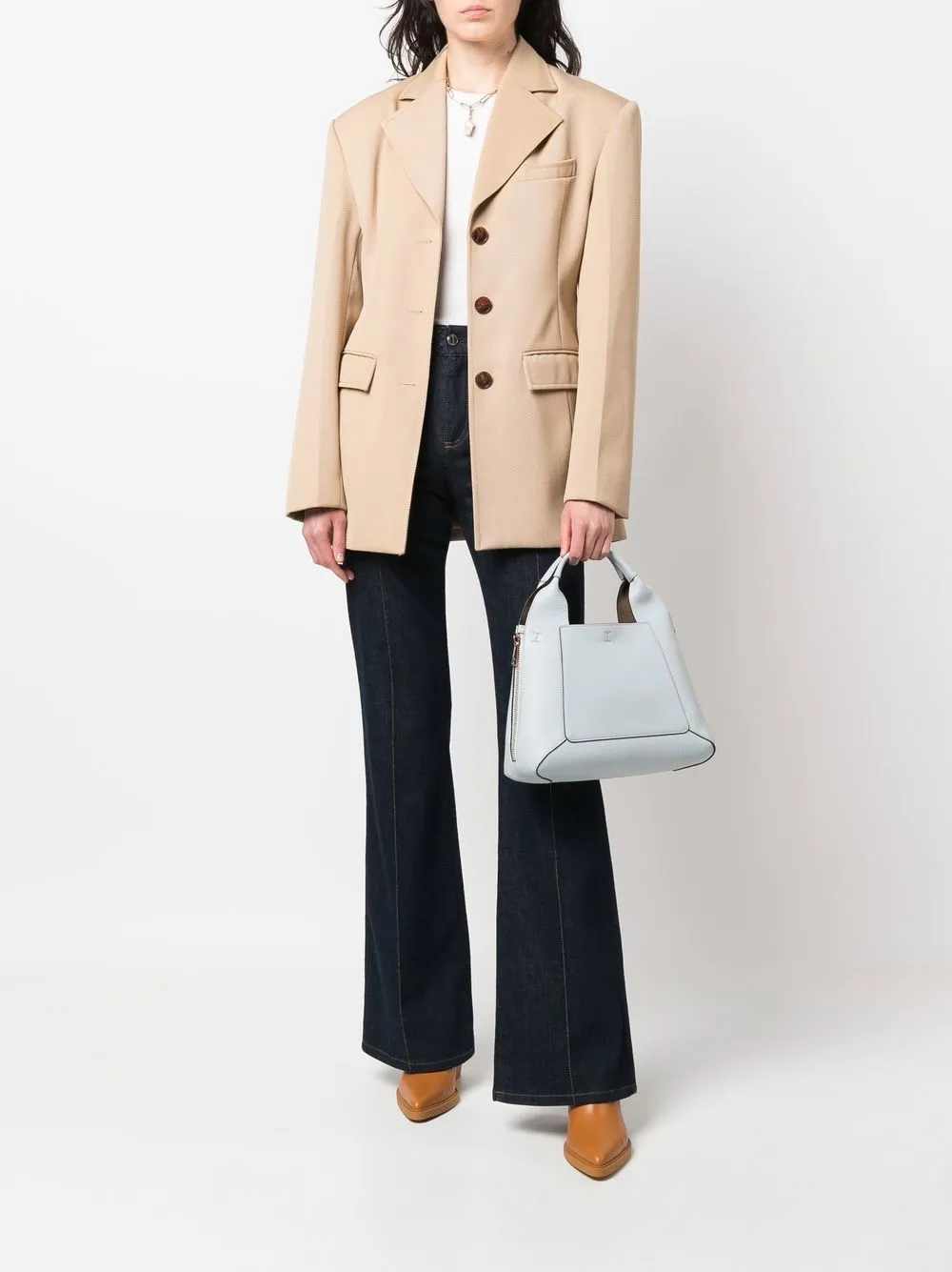 Furla Leren shopper - Blauw