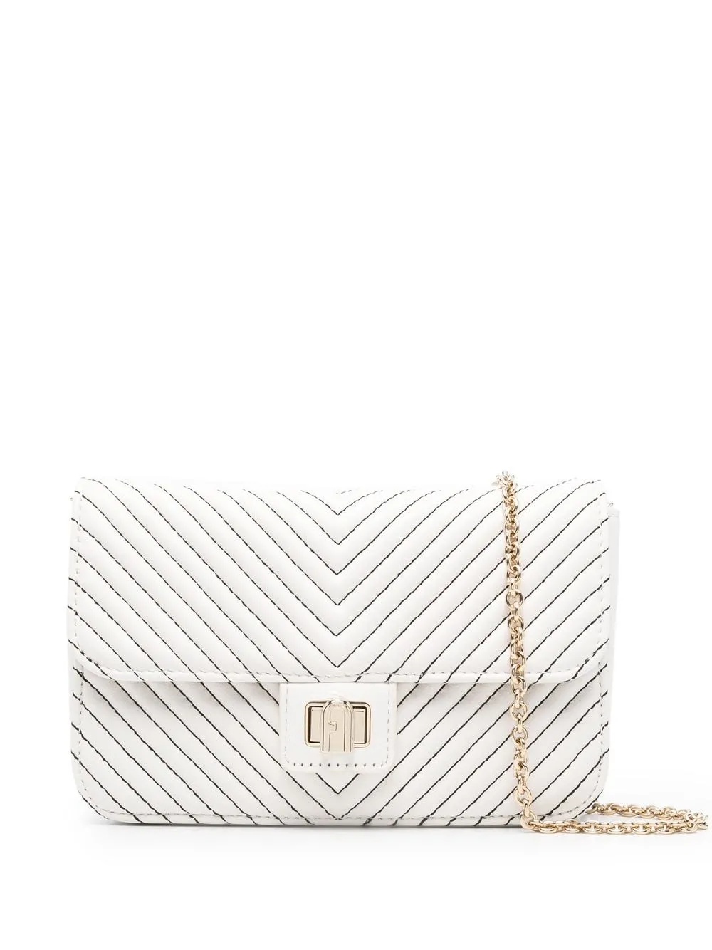 

Furla chevron-quilted cross-body bag - White