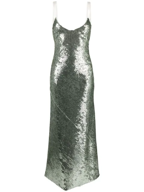 Galvan vestido largo bordado con lentejuelas