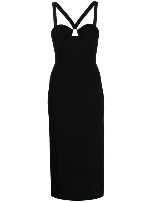 Robe Venus mi-longue à dos-nu - Galvan - Modalova