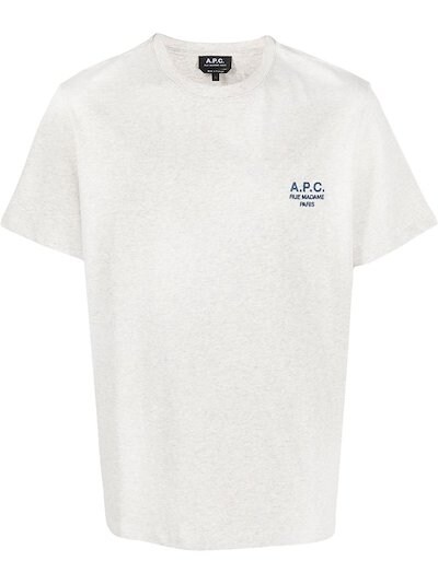 A.P.C. - logo-embroidered cotton T-shirt