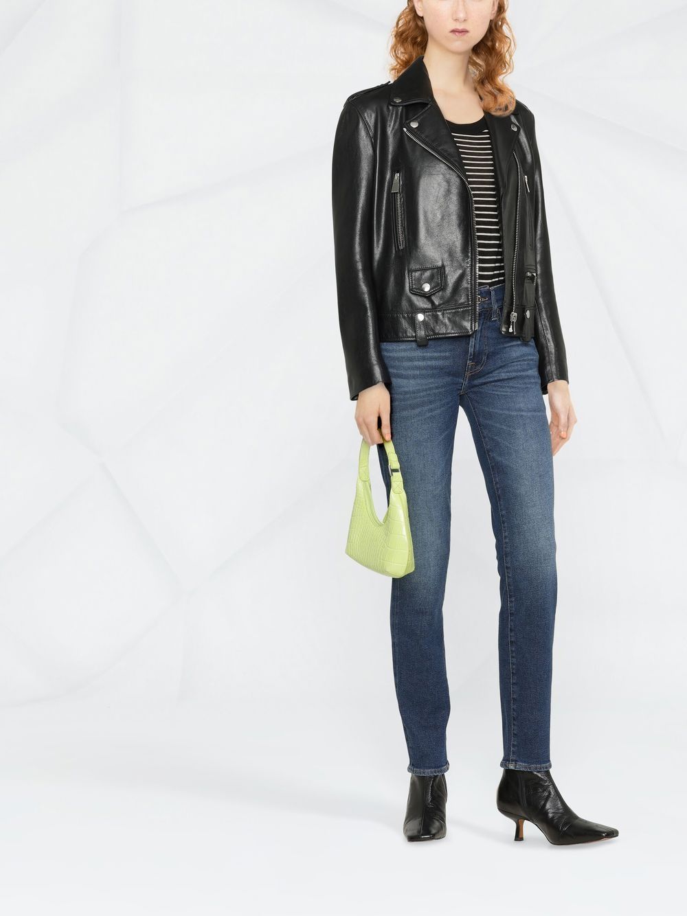 Image 2 of 7 For All Mankind mid-rise skinny jeans