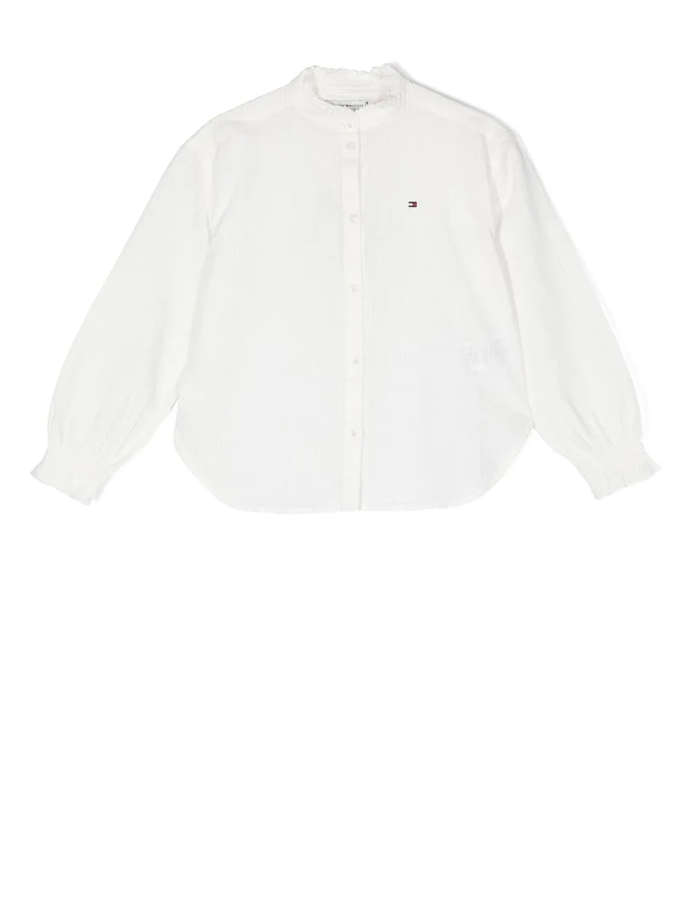 

Tommy Hilfiger Junior camisa de textura gofrada - Blanco