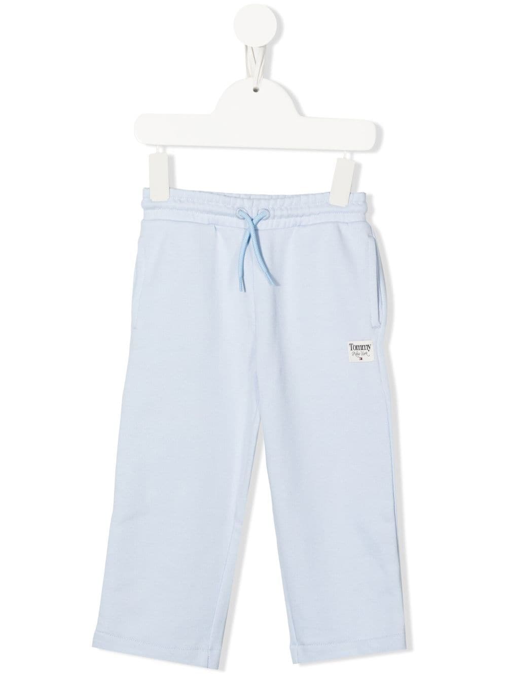 Image 1 of Tommy Hilfiger Junior logo-patch drawstring trousers