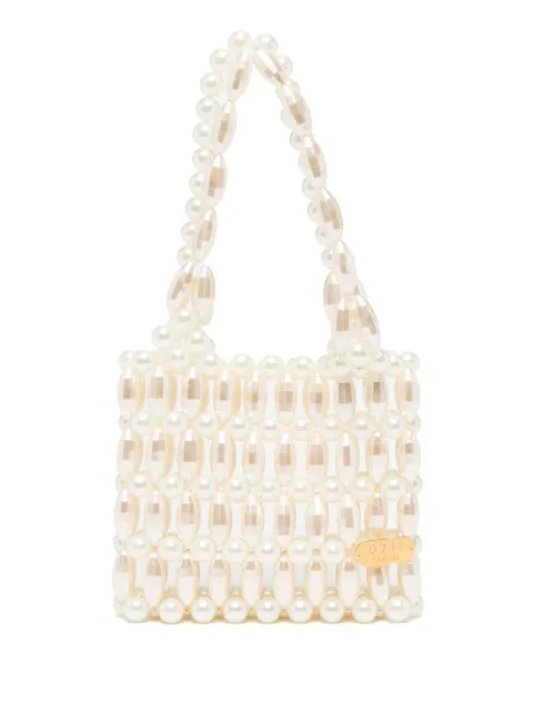 0711 tote con detalle de perlas