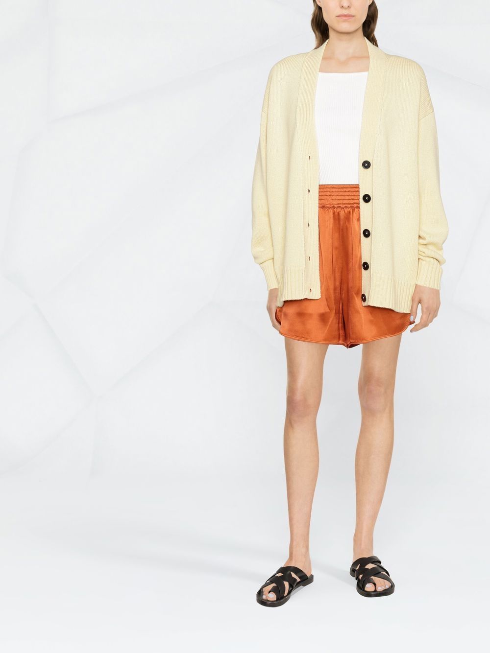 PAULA Zijden shorts - Oranje