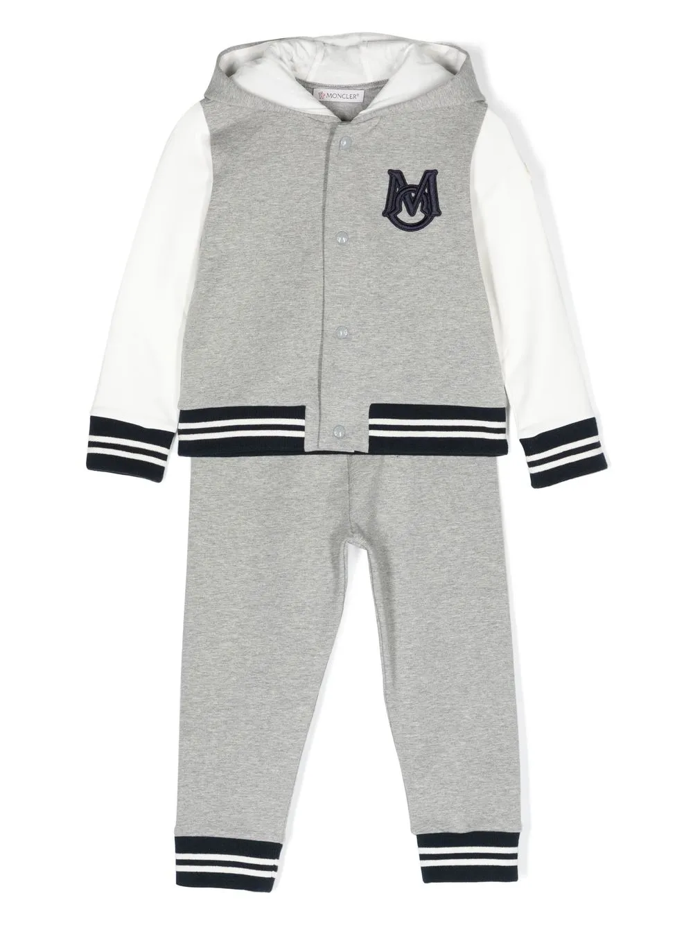 

Moncler Enfant traje deportivo con diseño color block - Gris