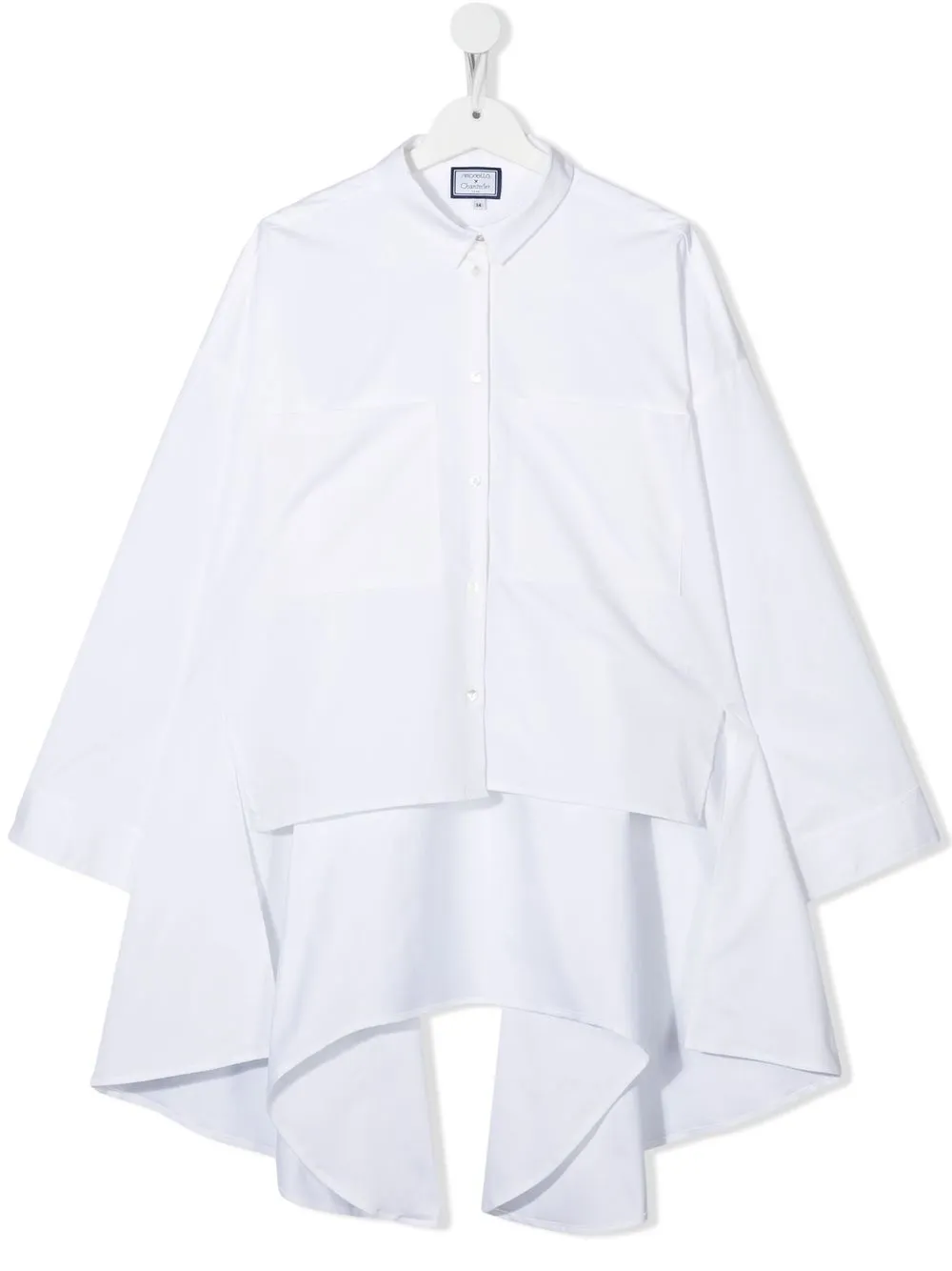 

Simonetta camisa asimétrica a capas - Blanco