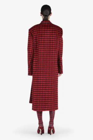 Oversized Checked Coat