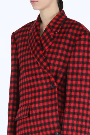 Oversized Checked Coat