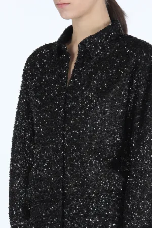 Sequin Shirt Dress