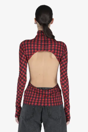 Backless Checked Top