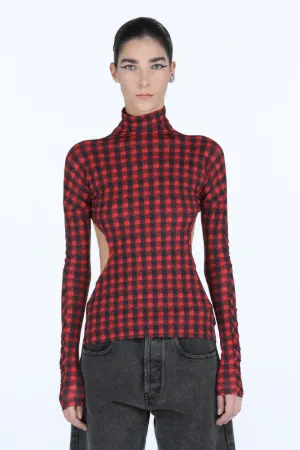 Backless Checked Top