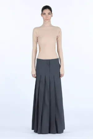 Pleated Maxi Skirt